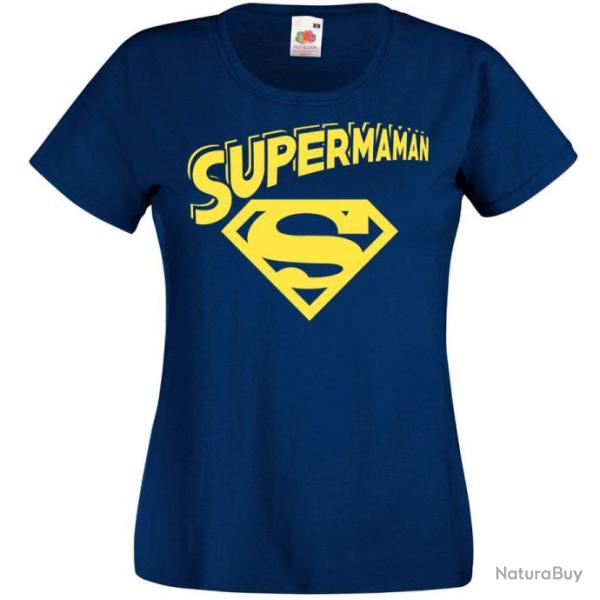 T-SHIRT pour FEMME - SUPERMAMAN - d�tournement Humour Id�e cadeau No�l anniversaire F�te des M�res