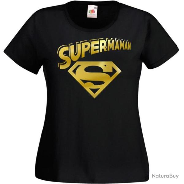 T-SHIRT pour FEMME - SUPERMAMAN - dtournement Humour Ide cadeau Nol Fte des Mres Anniversaire