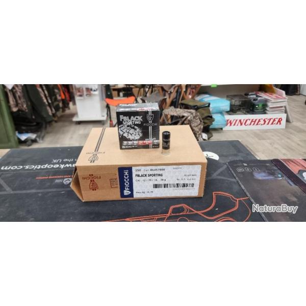 Wahoo ! Fiocchi F Black Sporting - 1 carton de 250 cartouches trap - Cal.12