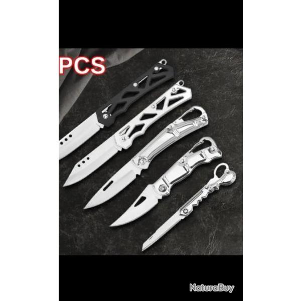 Lot 5 petit couteaux pliante porte cl�s