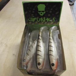 Leurre souple de marque GUNKI, mod&egrave;le Gunzilla 230 brown perch
