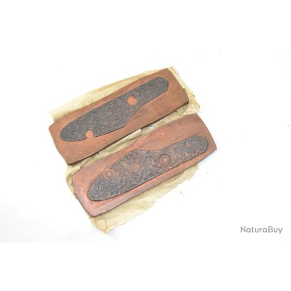 Matrices / mod�le de gravure pour fraiseuse copieuse platines de fusil de chasse � chiens. Armurier