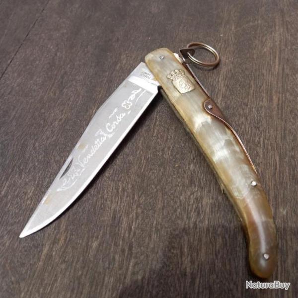 Grand Couteau CORSE VENDETTA � palme 27 cm Manche en Corne