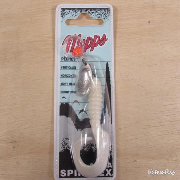 Cuiller MEPPS Aglia spinflex orange twist blanc 10 gr