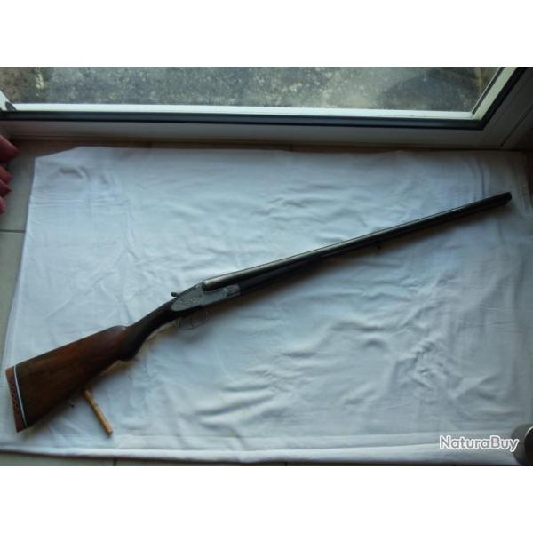 Fusil juxtapos� BOUCHER � contre platine Saint Etienne en calibre 12.