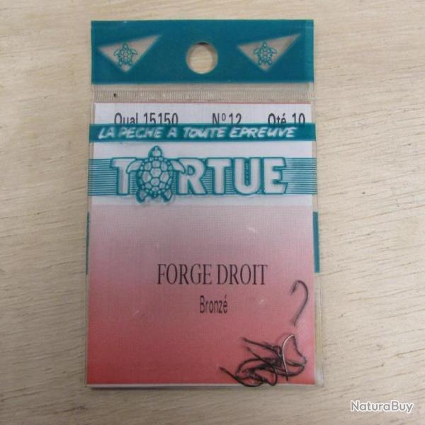 10 Hame�ons non mont�s TORTUE, forg� droit bronze N� 12