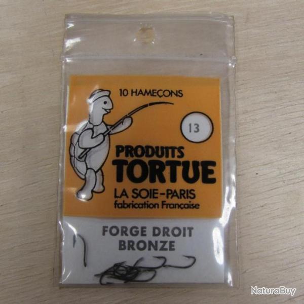 10 Hame�ons non mont�s TORTUE, forg� droit bronze N� 13