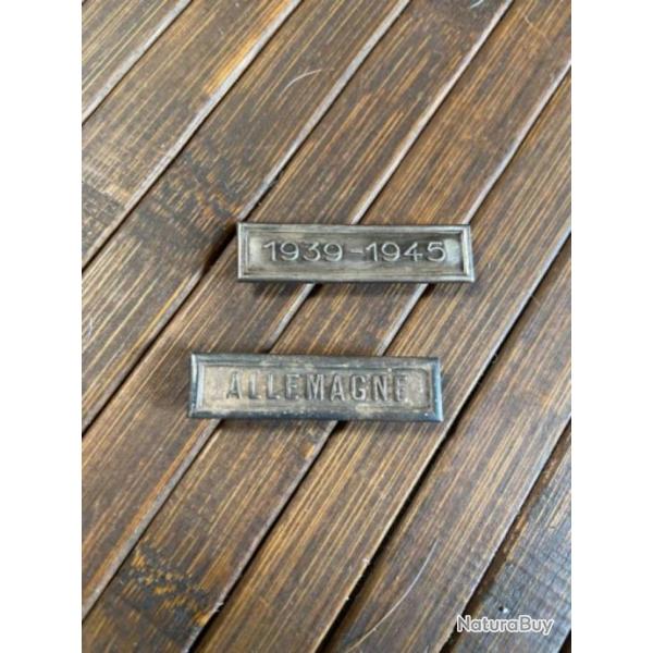 2 BARRETTES MEDAILLE DECORATION ALLEMAGNE ET 1939-1945