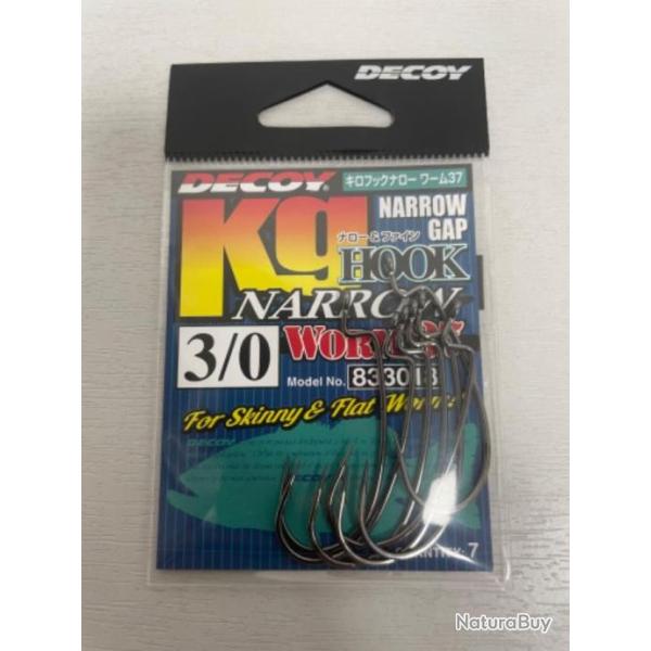 !! HAME�ON DECOY HOOK NARROW WORM 37 taille 3/0