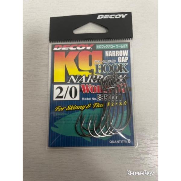 !! HAME�ON DECOY HOOK NARROW WORM 37 taille 2/0