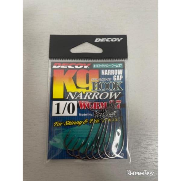 !! HAME�ON DECOY HOOK NARROW WORM 37 taille 1/0