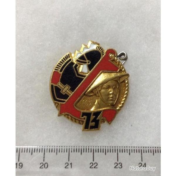 FRANCE GENIE MILITAIRE Insigne 73� Bataillon Colonial du G�nie en Extr�me Orient