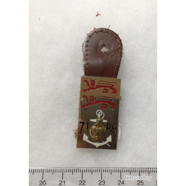 FRANCE GENIE MILITAIRE Insigne  71� R�giment du G�nie avec son cuir