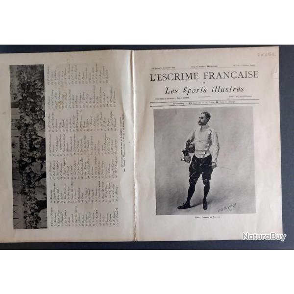 1894  L'escrime fran�aise. Revues illustr�es du monde des armes. L'escrime en Belgique