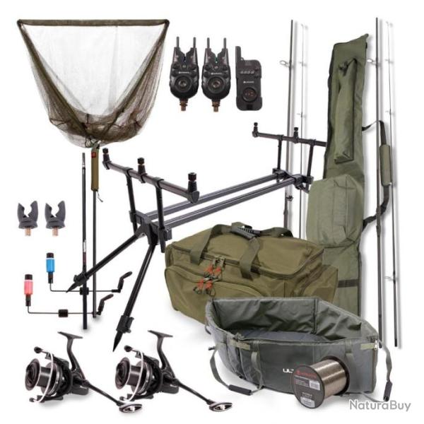 Canne P�che � la Carpe PACK COMPLET PECHE P�che a la carpe Carpe Canne avertisseur Sonore CARPES