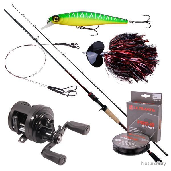 Ensemble Canne Moulinet P�che avec Leurre Fil de P�che Bas de ligne Carnassier