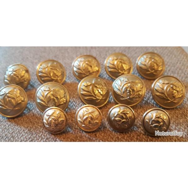Lot de boutons Police Nationale.