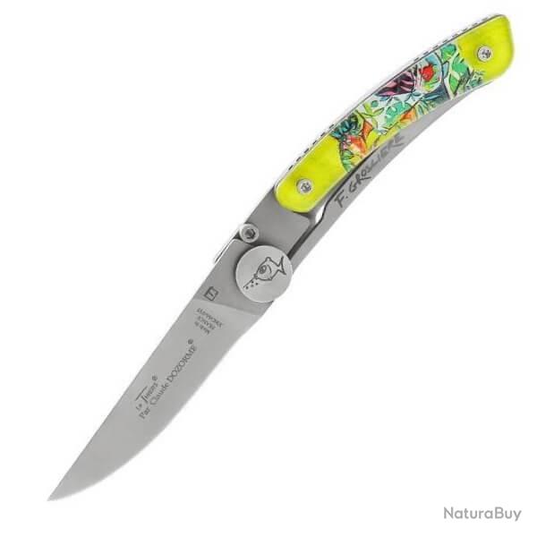 4973.FG3 Couteau Le Thiers� Claude Dozorme liner Lock "Mode Jungle"