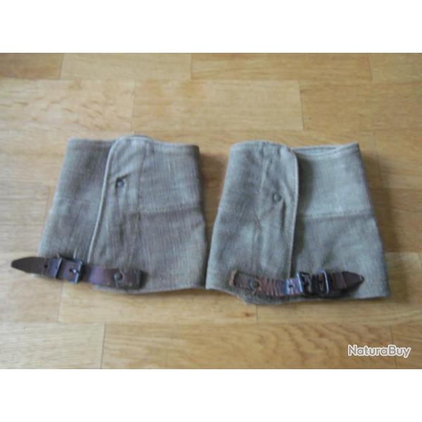 GUETRES MILITAIRE ARMEE FRANCAISE 1945