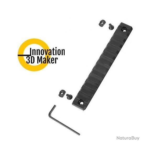 Rail M-Lok mlok en aluminium avec vis et �crou pour 11 emplacements