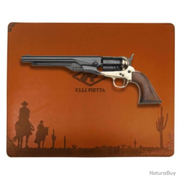 Revolver Pietta 1860 Army Laiton Calibre 44 - CAB44 + Tapis Pietta Cuir - Destock'Poudre Noire