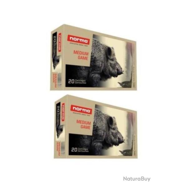 Lot de 2 bo�tes de 20 cartouches Norma PPDC 180gr - calibre 30-06 Spring