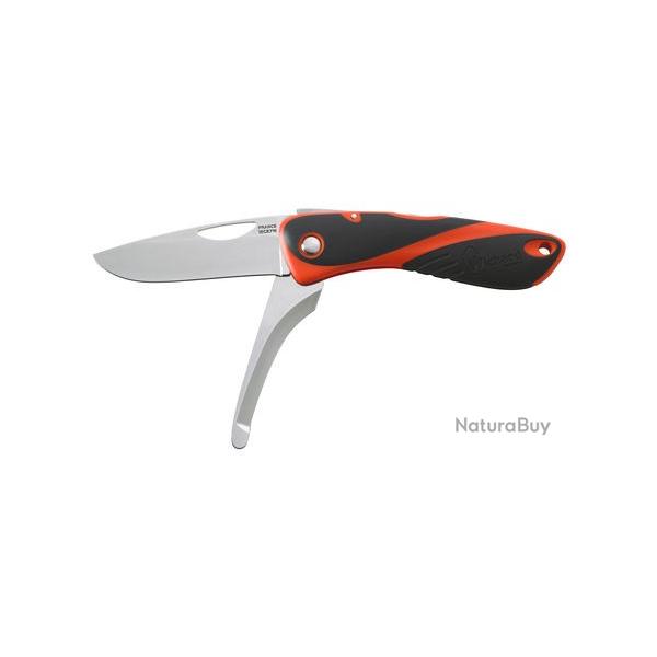 WICHARD Couteau Aquaterra Chasse - Lame lisse - lame � �viscerer - Orange