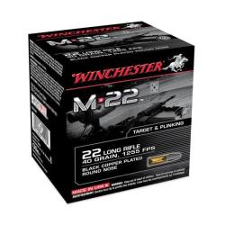 DT 25 ! Munitions Winchester M22 Black Plinking Lead Round Nose - Cal. 22 LR