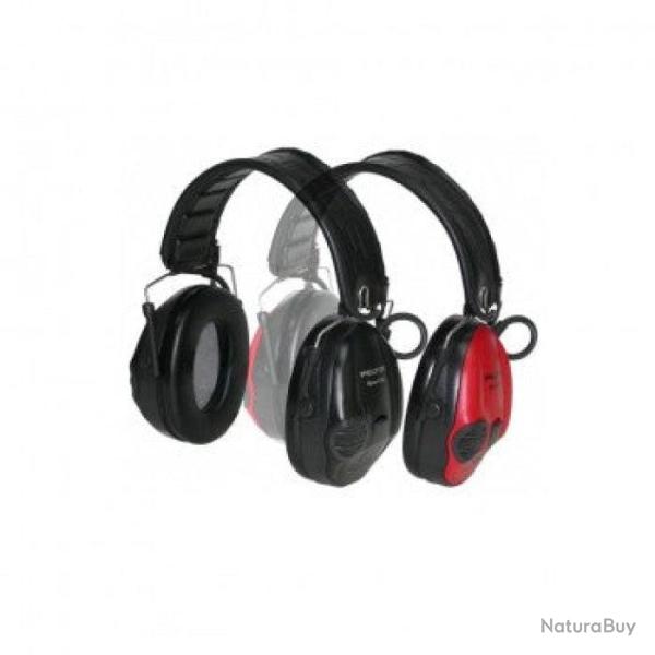 Casque anti-bruit �lectronique Peltor SportTac Noir/Rouge - Noir/Rouge