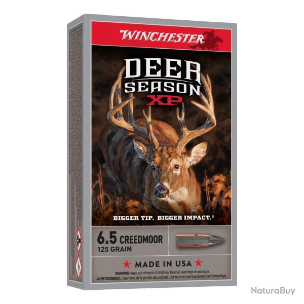 BOITE DE 20 CARTOUCHES WINCHESTER CAL.6.5CREEDMOOR EXTREME POINT DEER SEASON 125GR