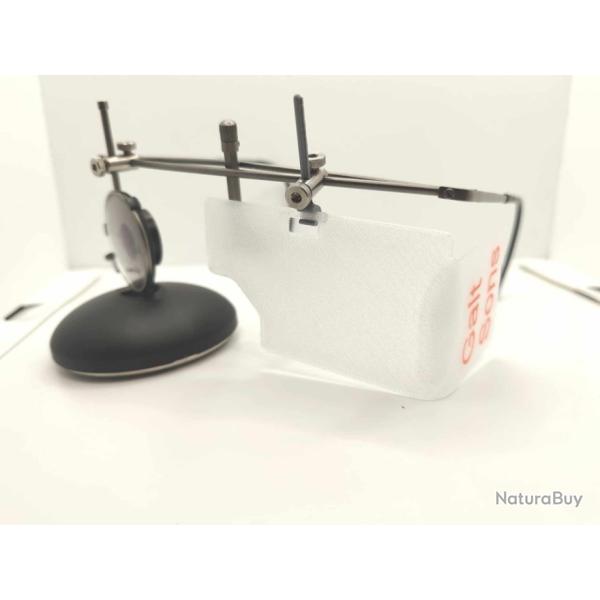 cache oeil blanc translucide compatible lunettes et fixations KNOBLOCH