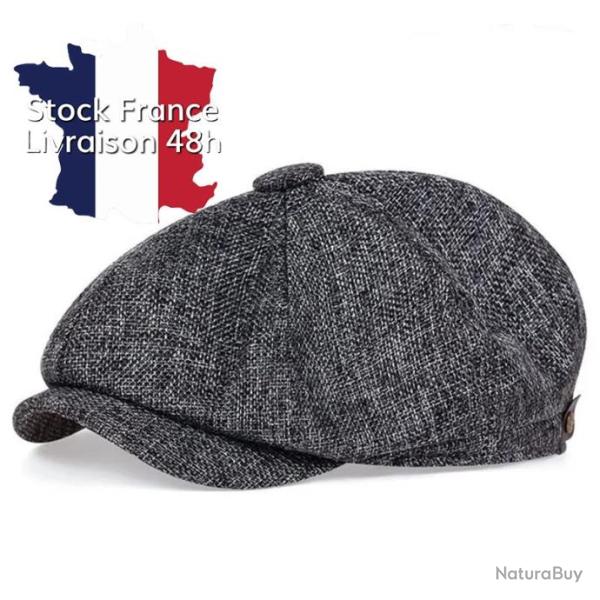 Casquette gavroche noir et blanc - Envoi rapide depuis la France