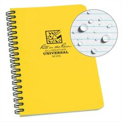 Carnet &eacute;tanche tout temps Rite in the rain - Jaune / 12x18 cm