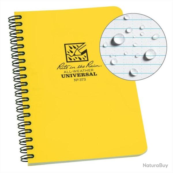 Carnet �tanche tout temps Rite in the rain - Jaune / 12x18 cm