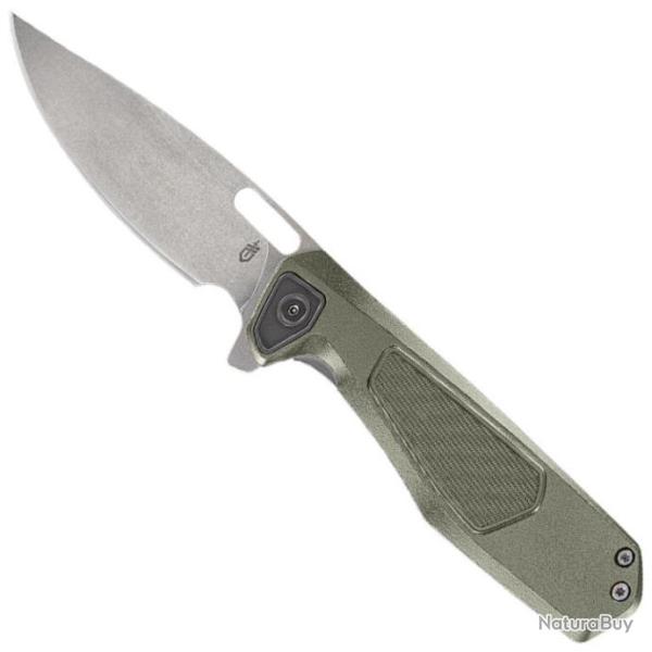 Couteau Gerber Minisada Green Manche Aluminium Lame Acier D2 Framelock Clip G1067466