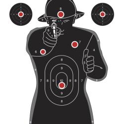 Paquet de 100 cibles Umarex silhouette 2 couleurs en papier 30x41cm