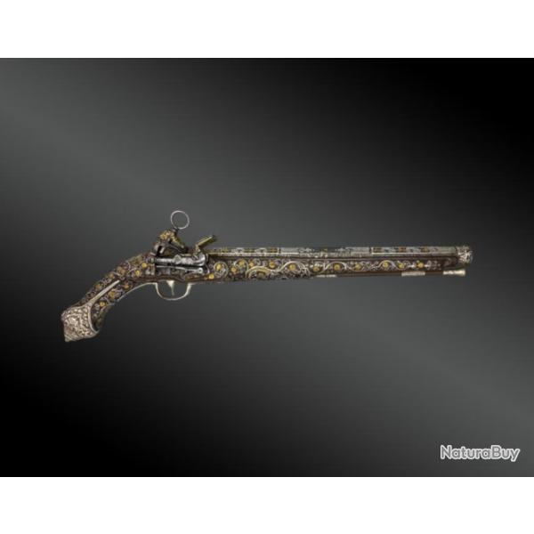 Pistolet � Silex Oriental, Grand Luxe Empire Ottoman, XIX�me Si�cle