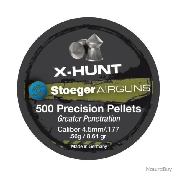 Boite de plombs Stoeger X-Hunter t�te pointue 0.56 g - Cal. 4.5 mm - Par 1