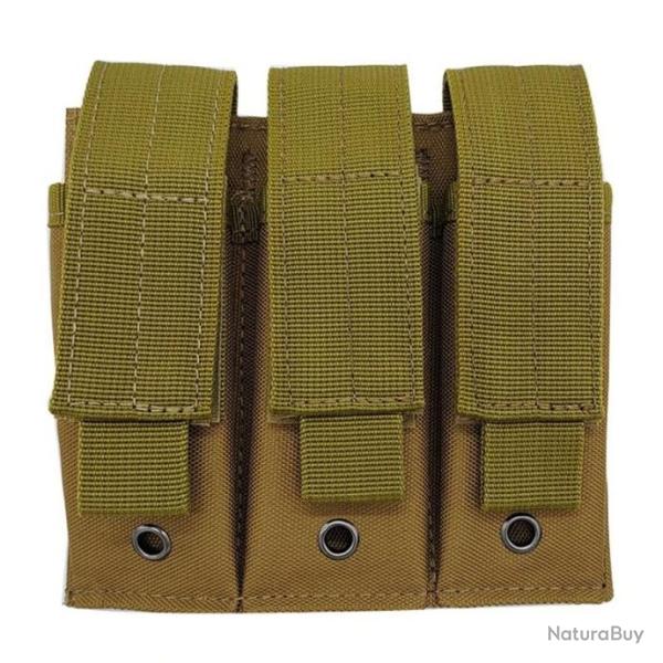 Pochette Triple Molle Chargeur/Lampe/Couteau TAN - LIVRAISON GRATUITE !!