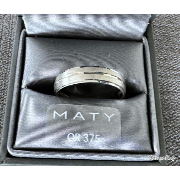 Alliance or blanc 9 carats - taille 58 - bague - anneau