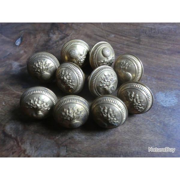 ancien bouton x10 pour uniformes officier  III r�publique