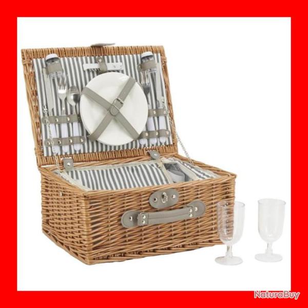 VALISE PIQUE-NIQUE ISOTHERME 2 PERSONNES (PLASTIQUE)