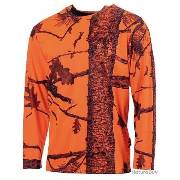 Tee shirt manches longues camo orange TREELAND