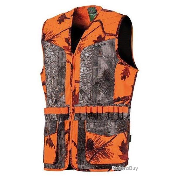 Gilet de chasse orange camo forest calibre 20 TREELAND