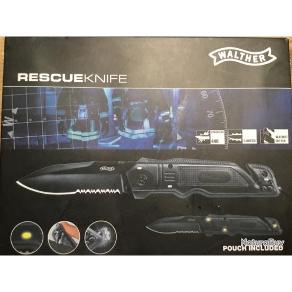 Couteau de Survie Rescue Knife Walther similaire CAC