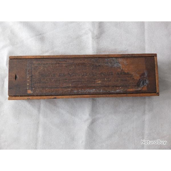 Accessoire ancien de nettoyage Arme cal 12 Ecouvillon baguette Brosse coffret d'origine MANUFRANCE