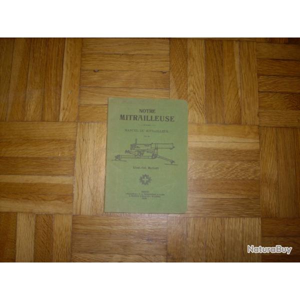 1 manuel sur la mitrailleuse  suisse mod�le 1911