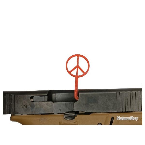 Drapeau T�moin de Chambre Vide Universel Peace and love Rouge Made in France