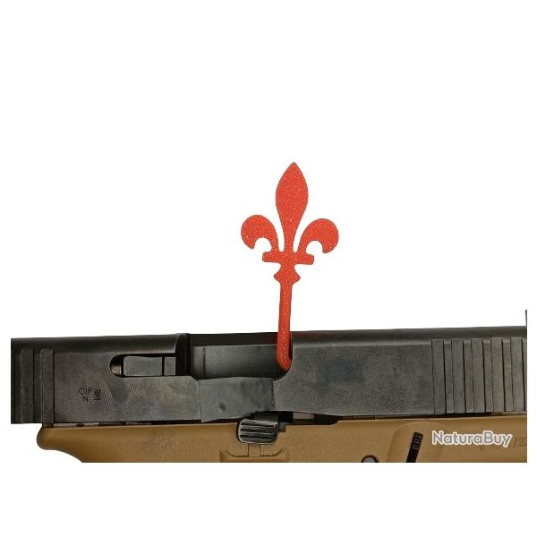 Drapeau T�moin de Chambre Vide Universel Fleur de lys Rouge Made in France