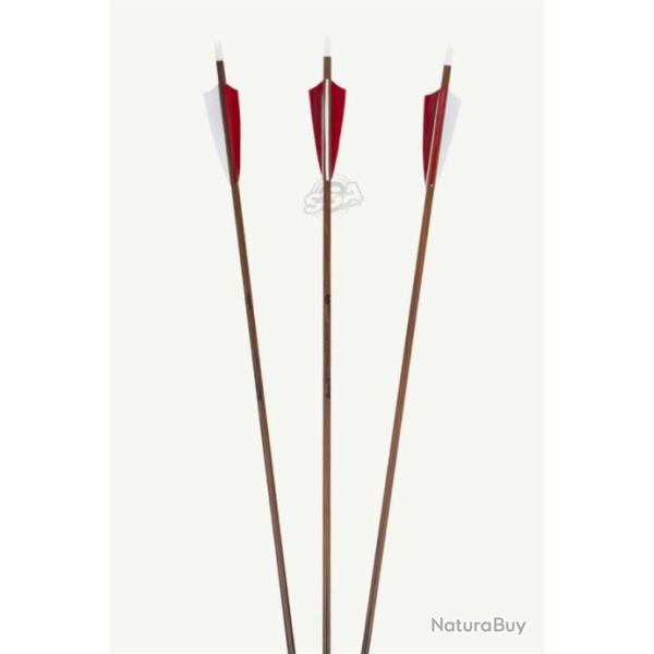 FLECHES LOURDES BEARPAW ARC TRAD CARBON PENTHALON HEAVY HUNTER spine 500 par 12